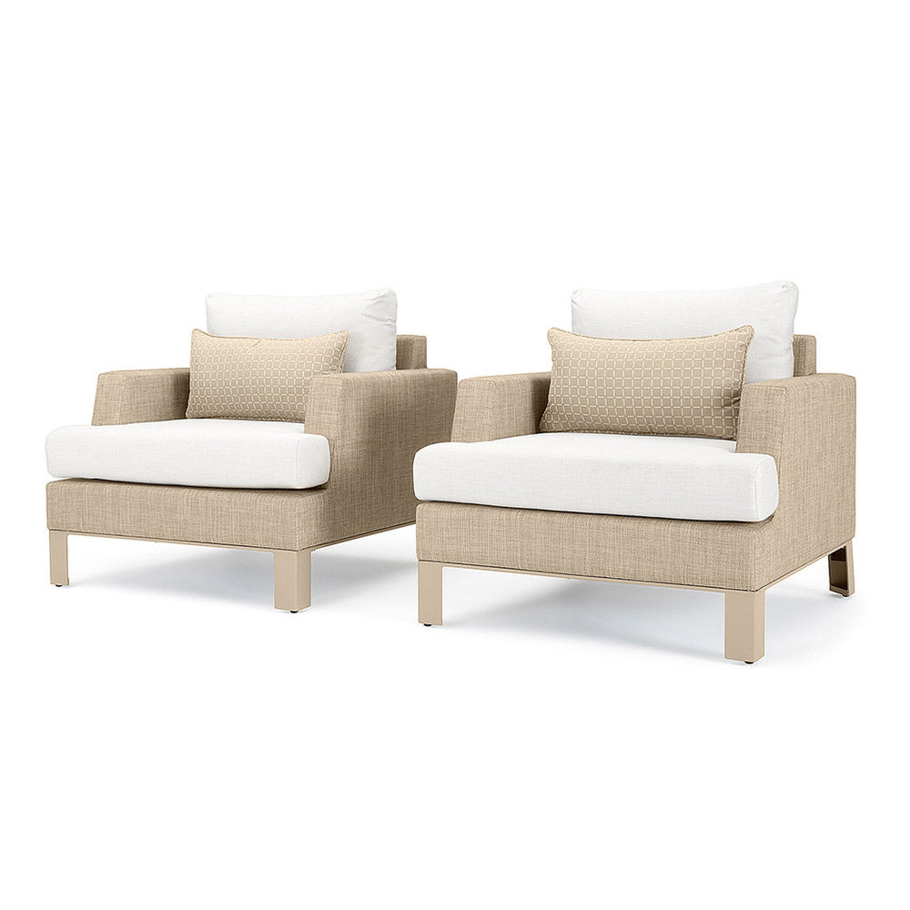 Portofino Sling Set of 2 Sunbrella Outdoor Club Chairs