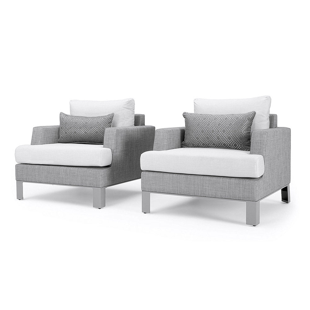 Portofino Sling Set of 2 Sunbrella Outdoor Club Chairs