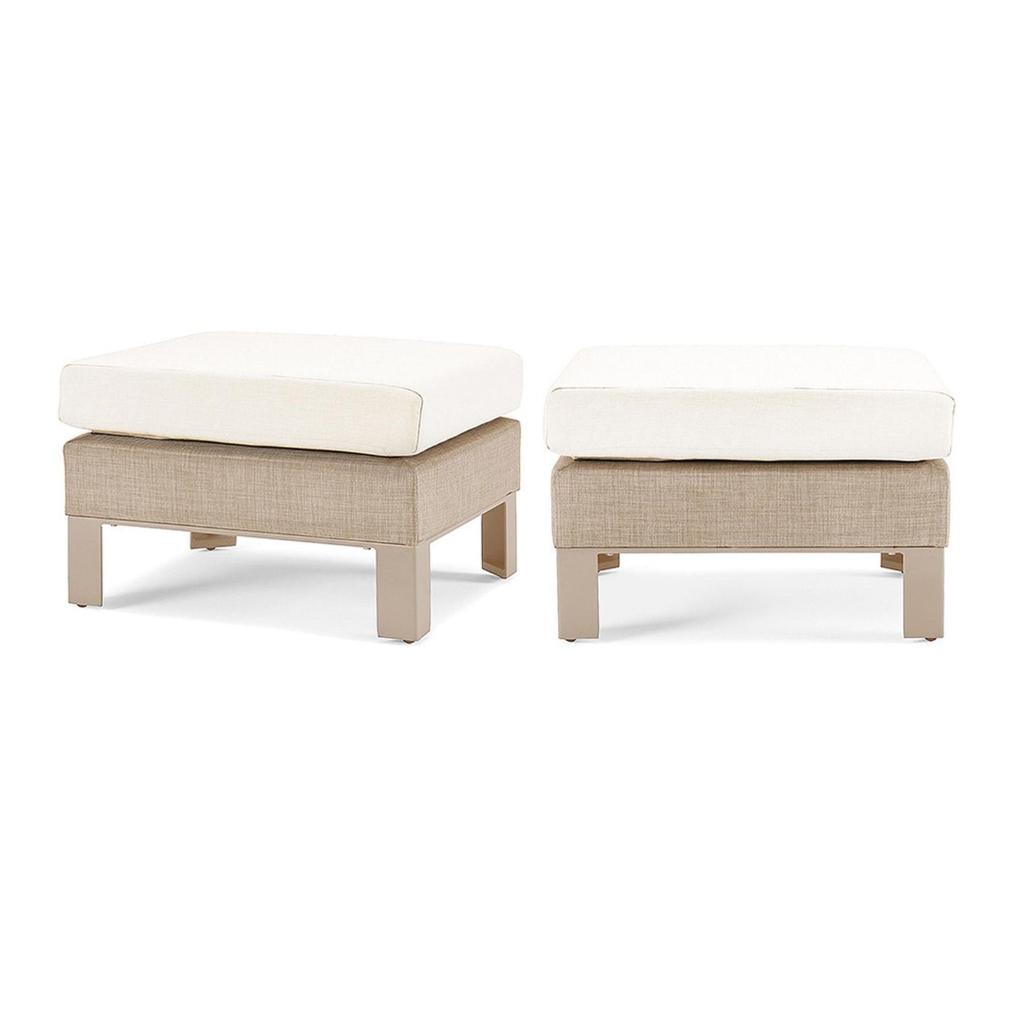 Portofino Sling Set of 2 Sunbrella Outdoor Club Ottomans