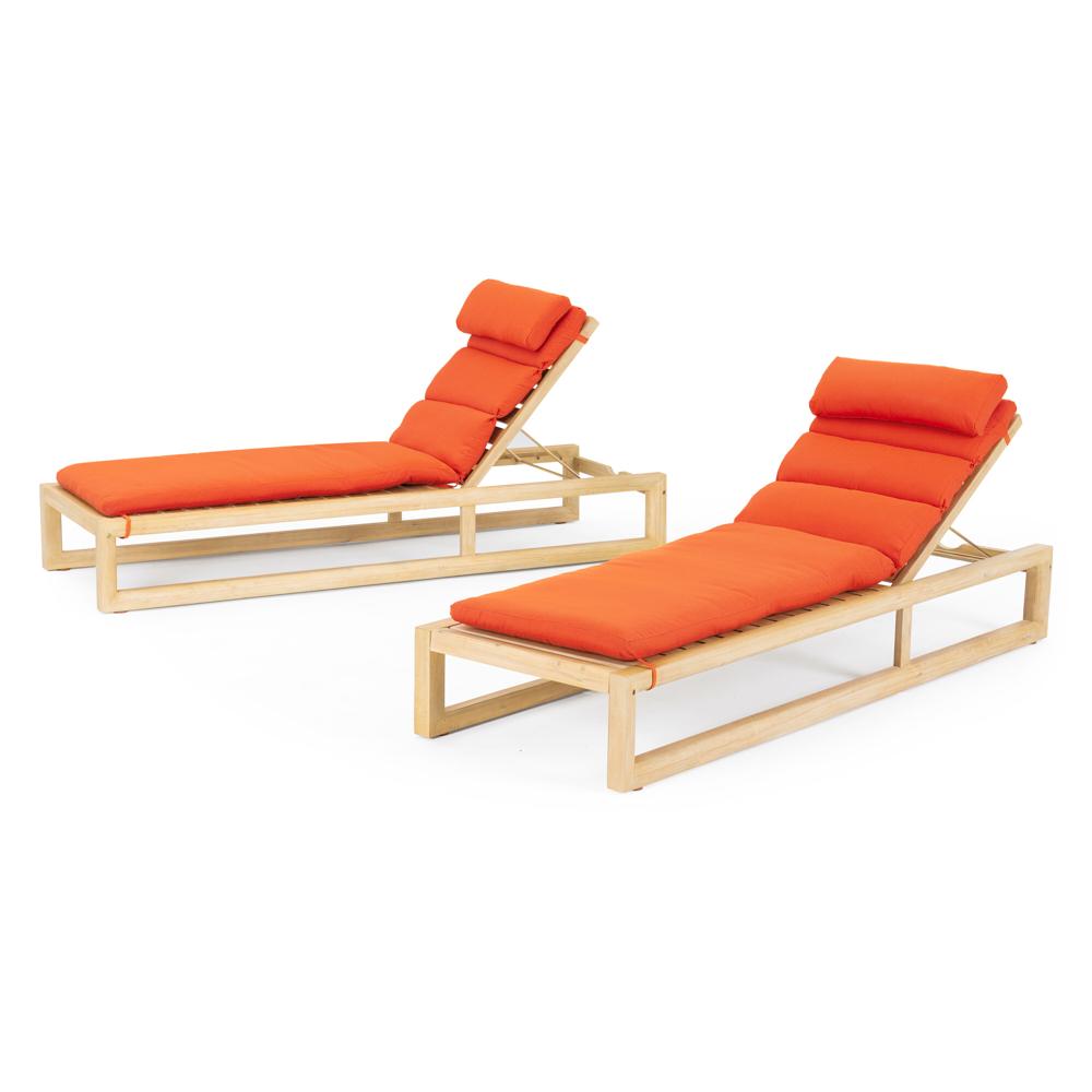 Benson Chaise Lounges with Cushions
