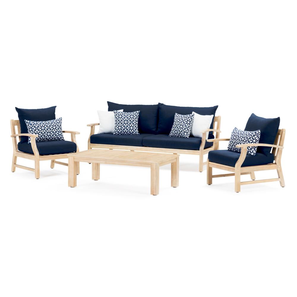 Kooper 4 Piece Sunbrella Outdoor Sofa & Club Chair Set