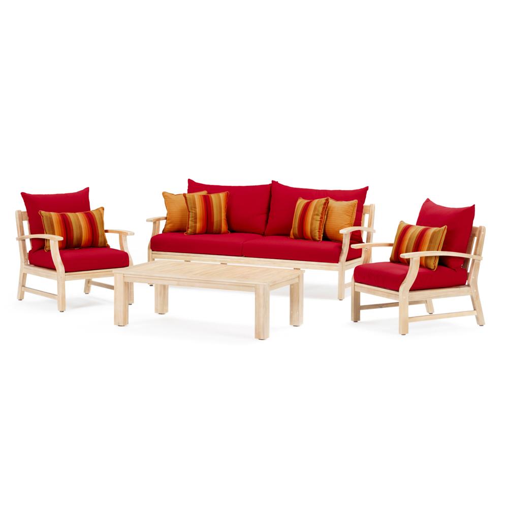 Kooper 4 Piece Sunbrella Outdoor Sofa & Club Chair Set