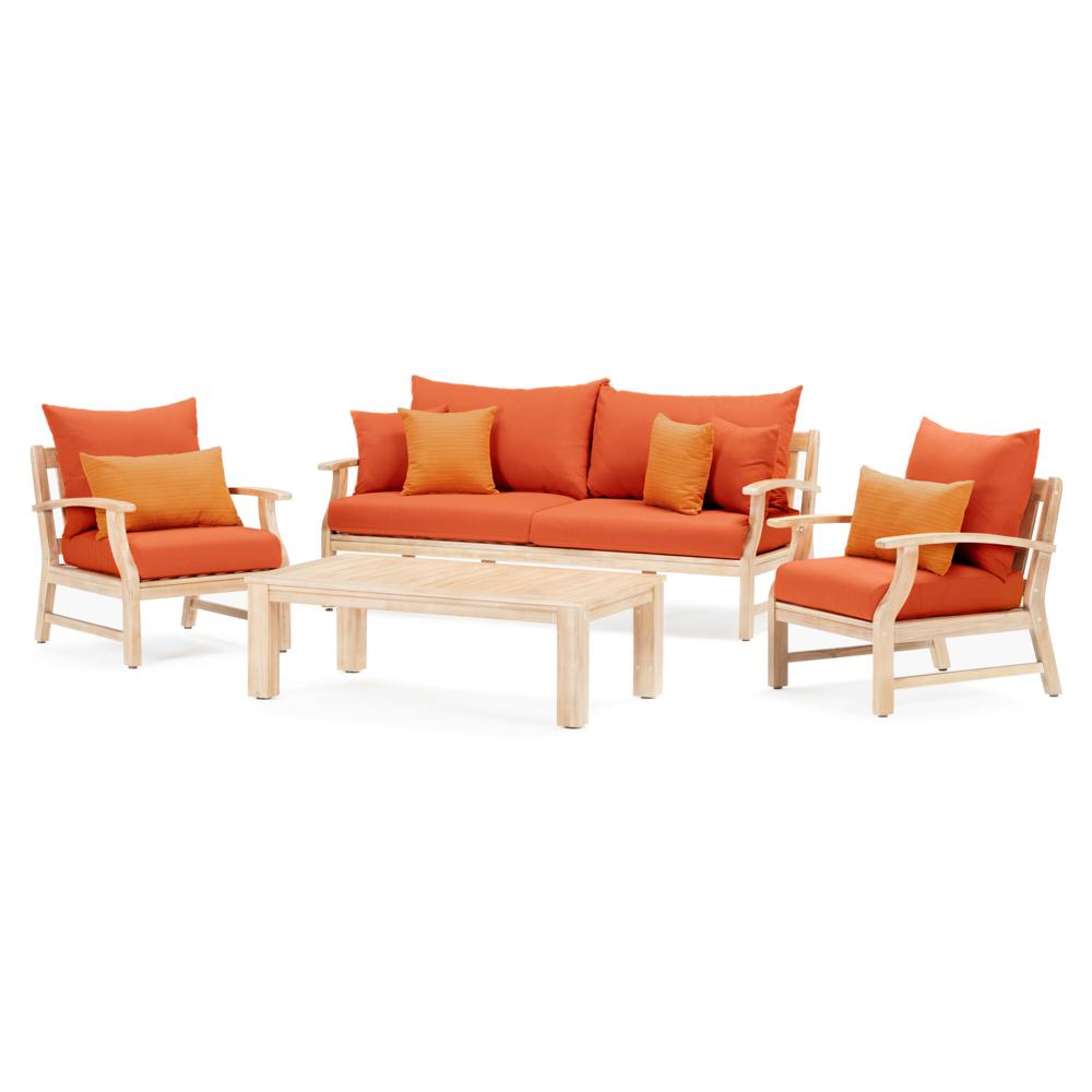 Kooper 4 Piece Sunbrella Outdoor Sofa & Club Chair Set