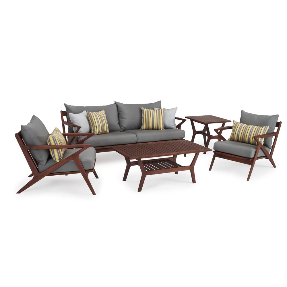 Vaughn 5 Piece Sunbrella Outdoor Seating Set