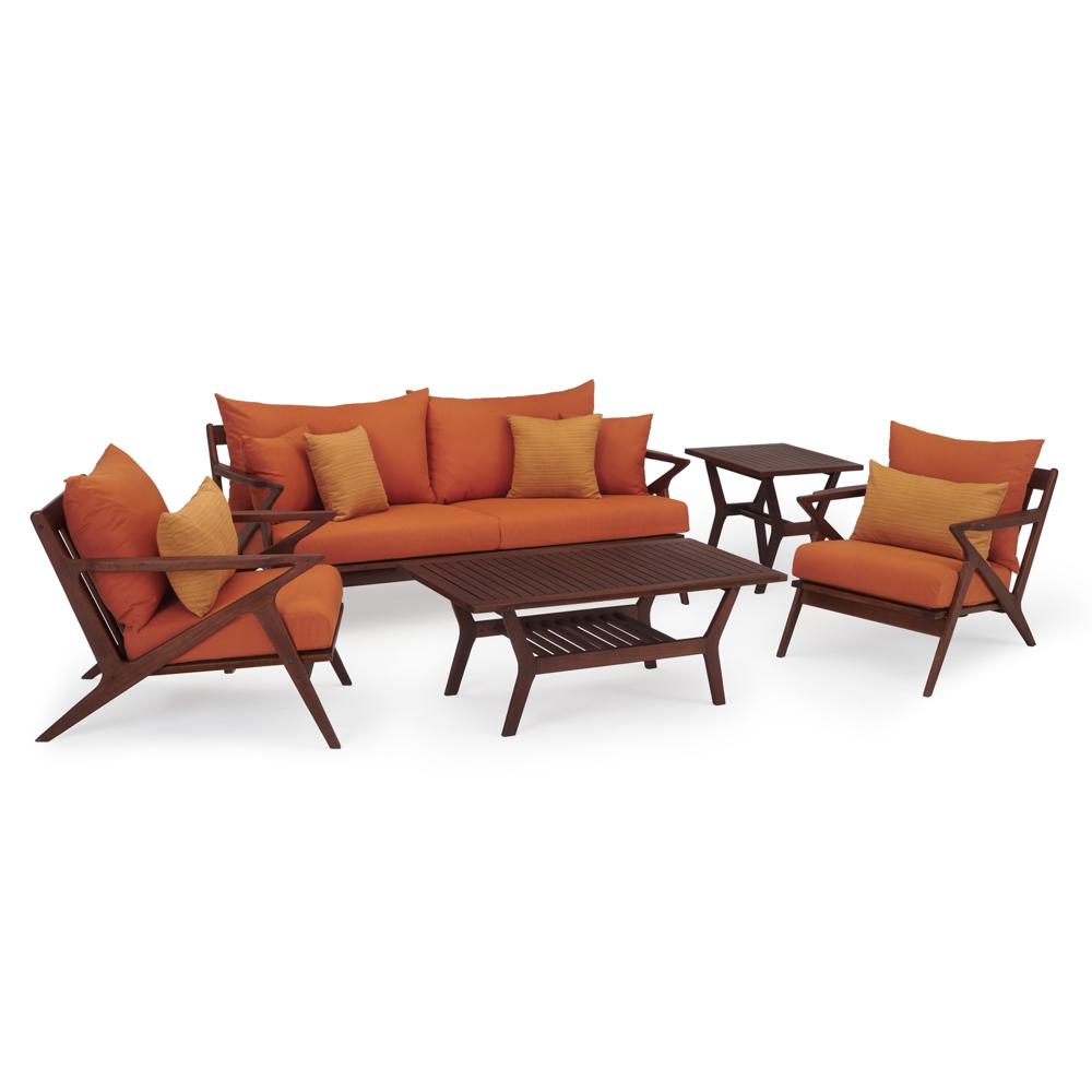 Vaughn 5 Piece Sunbrella Outdoor Seating Set