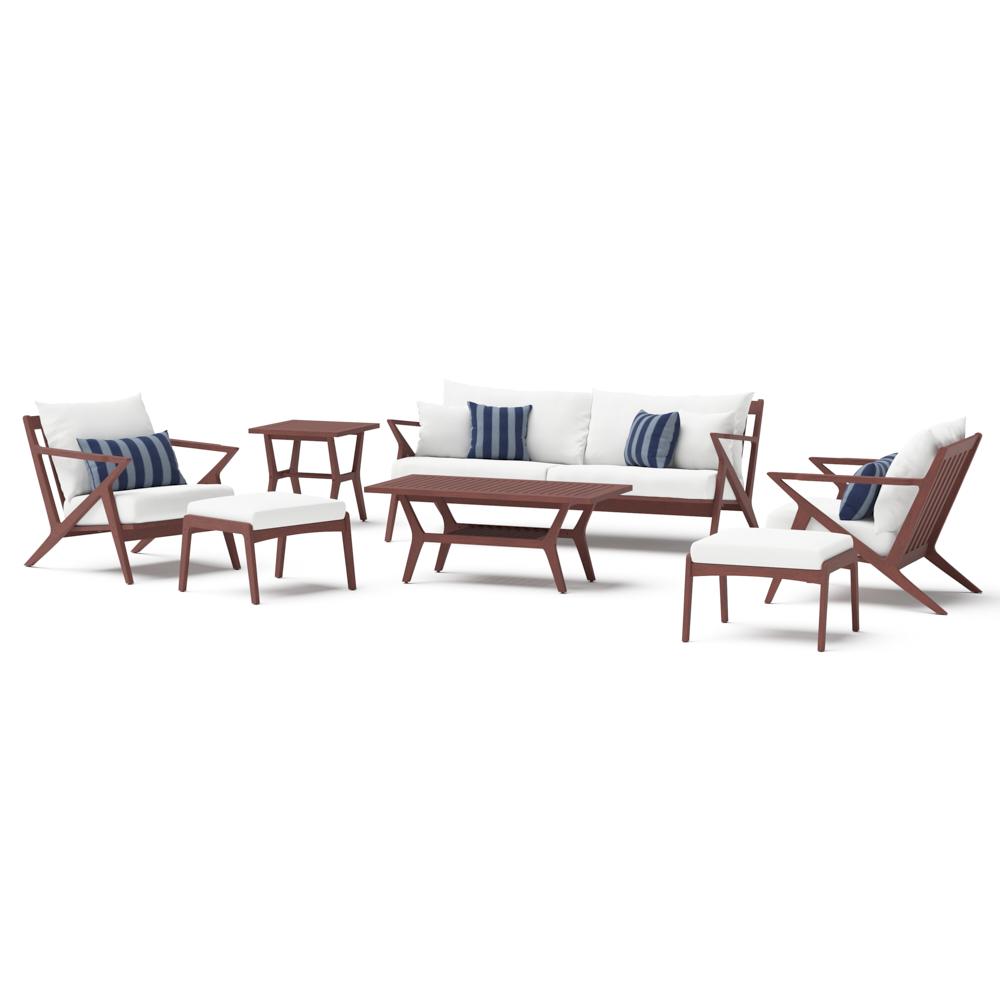Vaughn 7 Piece Sunbrella Outdoor Sofa & Club Chair Set