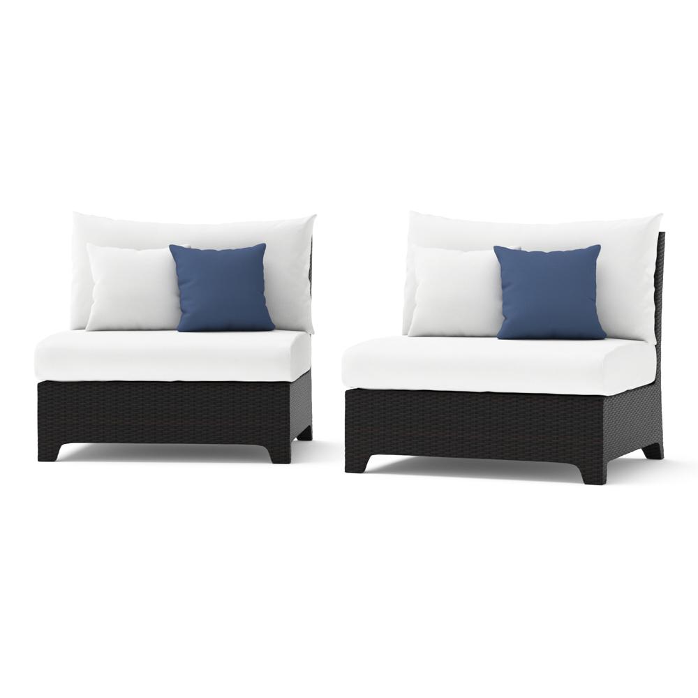 Deco Set of 2 Sunbrella Outdoor Armless Chairs