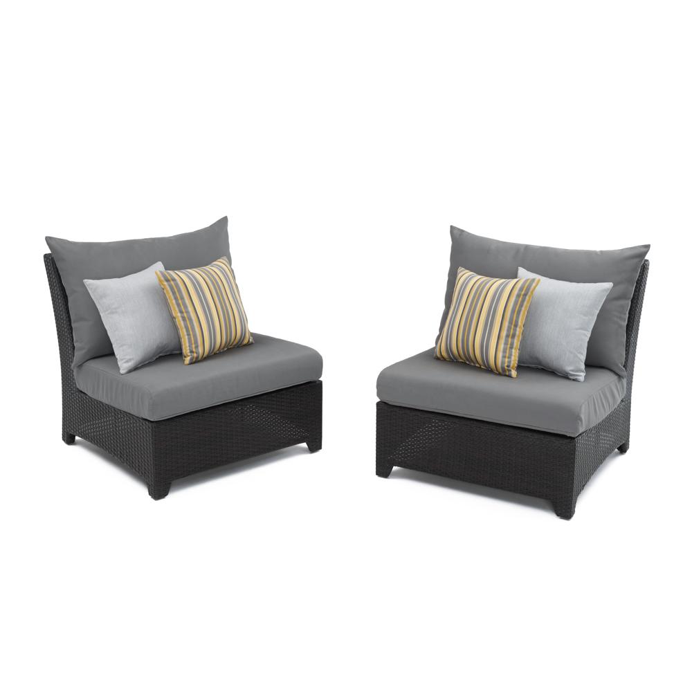 Deco Set of 2 Sunbrella Outdoor Armless Chairs