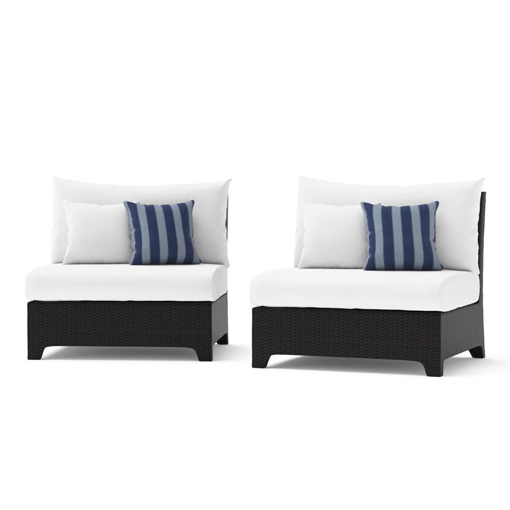 Deco Set of 2 Sunbrella Outdoor Armless Chairs