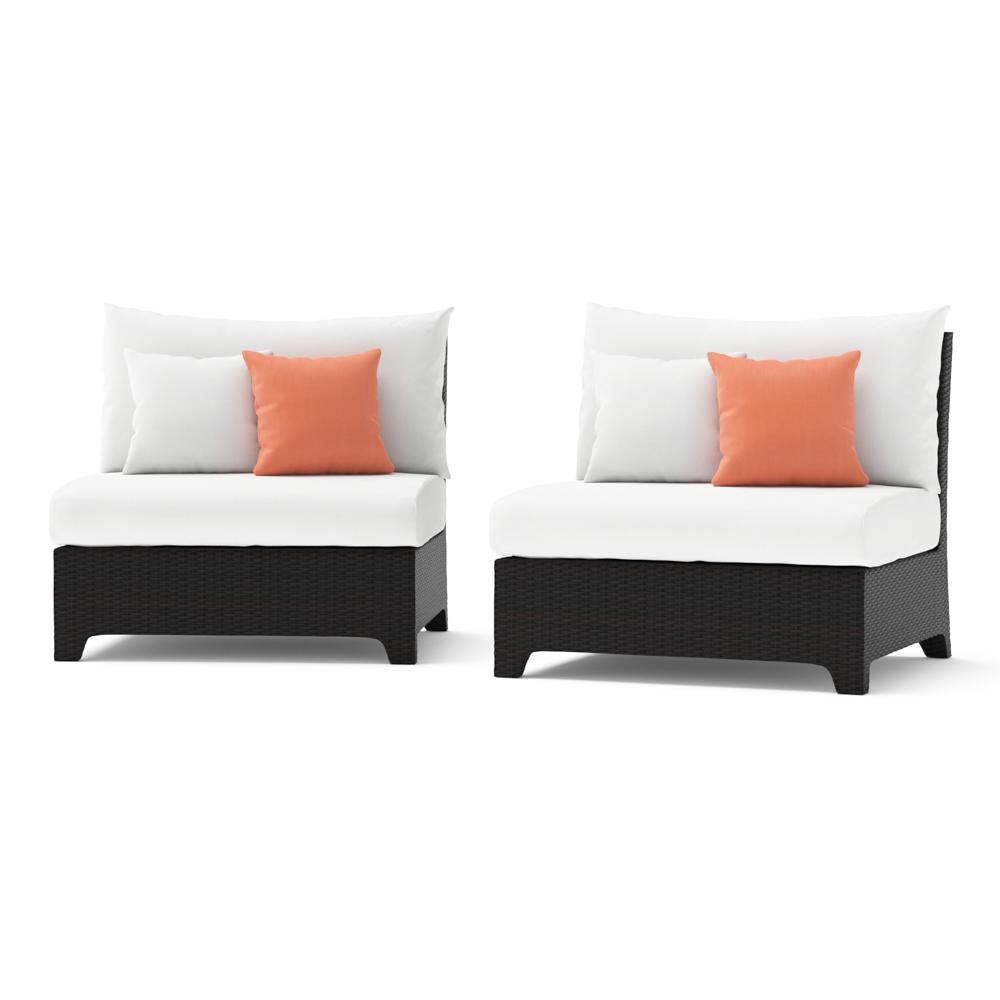 Deco Set of 2 Sunbrella Outdoor Armless Chairs
