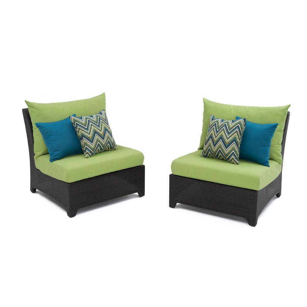 Deco Set of 2 Sunbrella Outdoor Armless Chairs