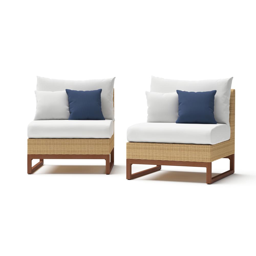 Mili Set of 2 Sunbrella Outdoor Armless Chairs