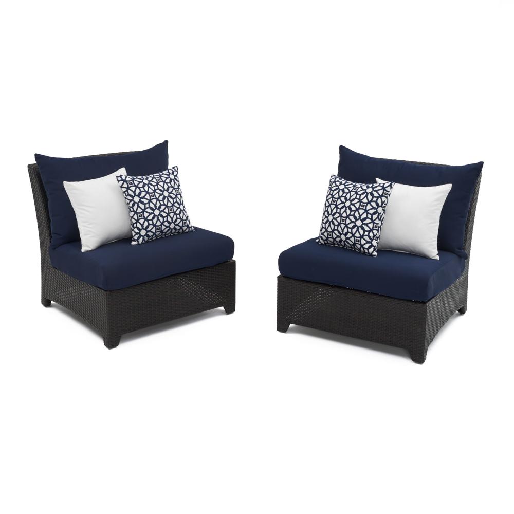 Deco Set of 2 Sunbrella Outdoor Armless Chairs