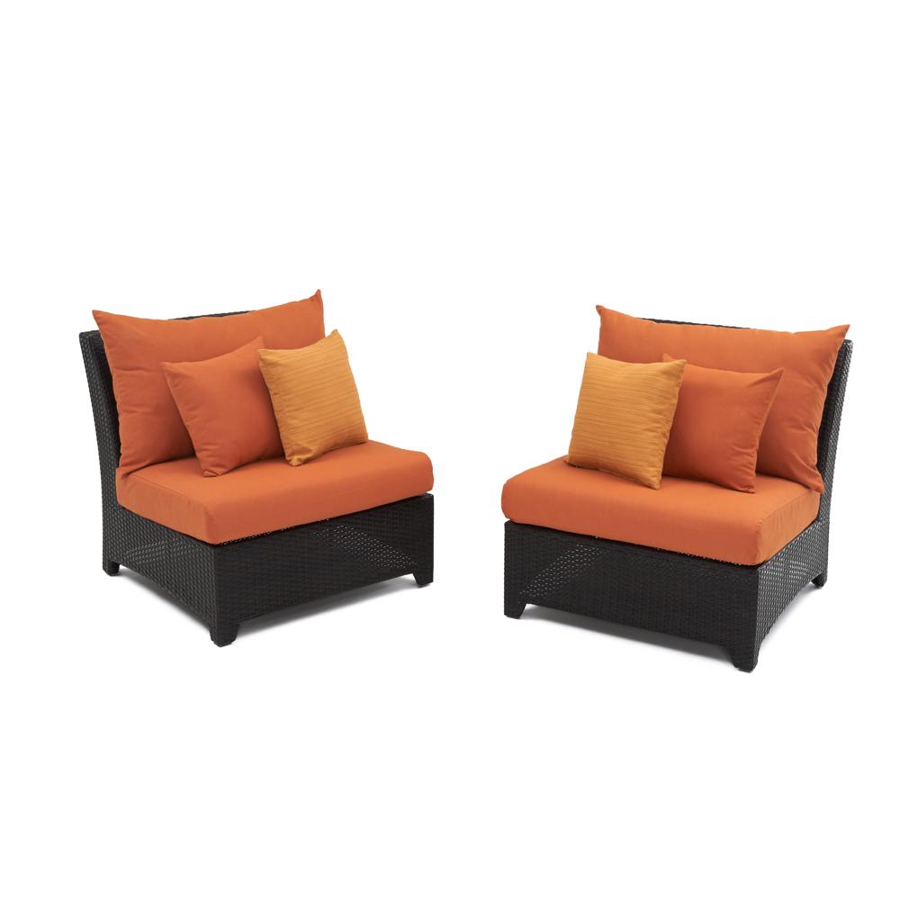Deco Set of 2 Sunbrella Outdoor Armless Chairs