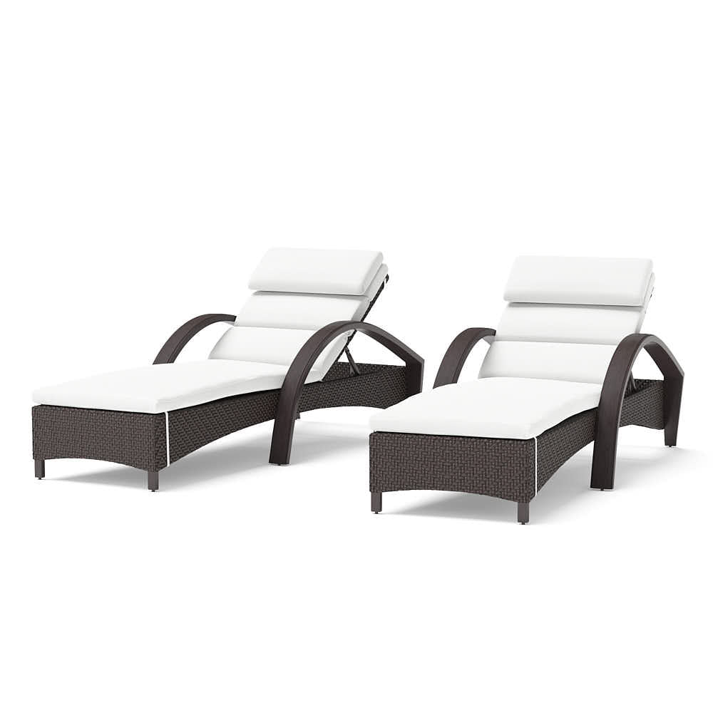 Barcelo Set of 2 Sunbrella Outdoor Chaise Lounges