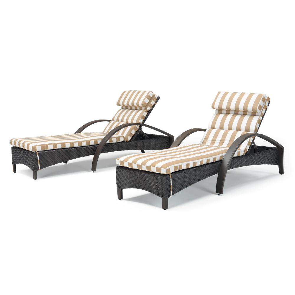 Barcelo Set of 2 Sunbrella Outdoor Chaise Lounges