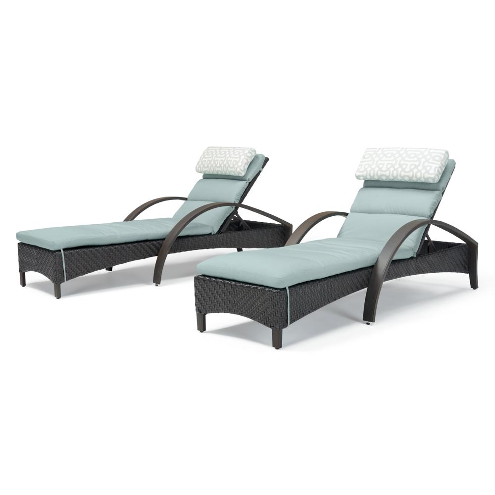 Barcelo Set of 2 Sunbrella Outdoor Chaise Lounges