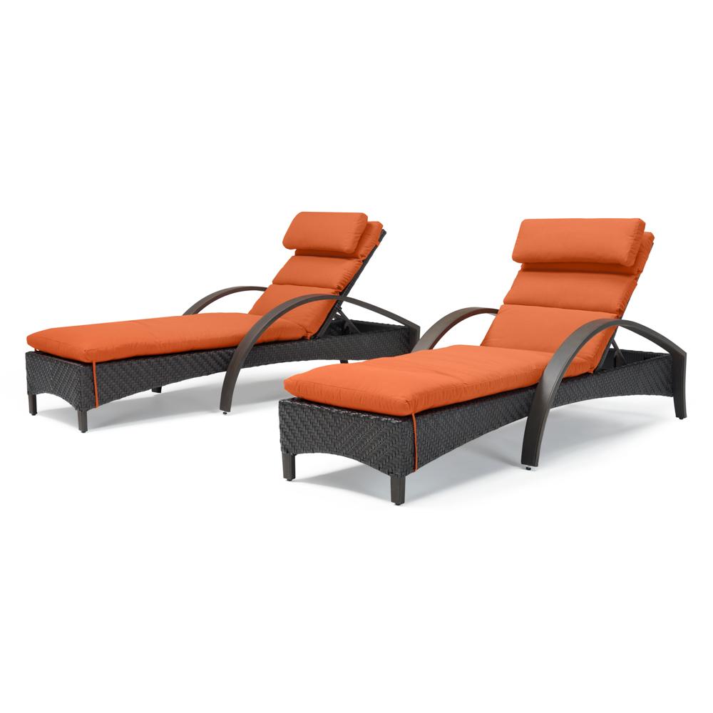 Barcelo Set of 2 Sunbrella Outdoor Chaise Lounges