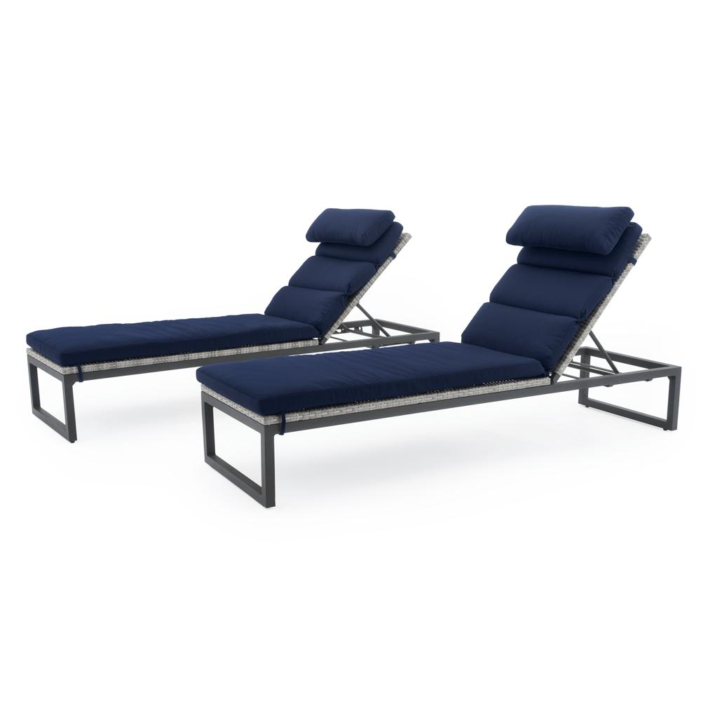 Milo Espresso Set of 2 Sunbrella Outdoor Lounges