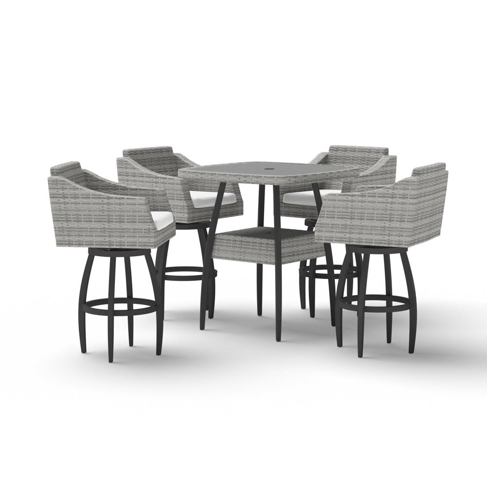 Cannes 5 Piece Sunbrella Outdoor Barstool Set