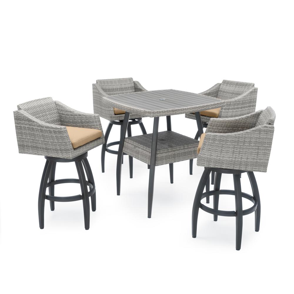 Cannes 5 Piece Sunbrella Outdoor Barstool Set
