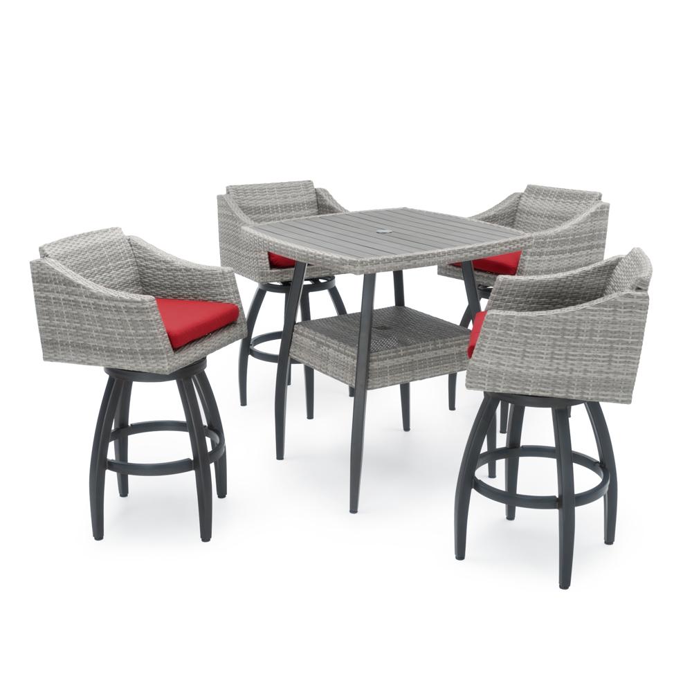 Cannes 5 Piece Sunbrella Outdoor Barstool Set