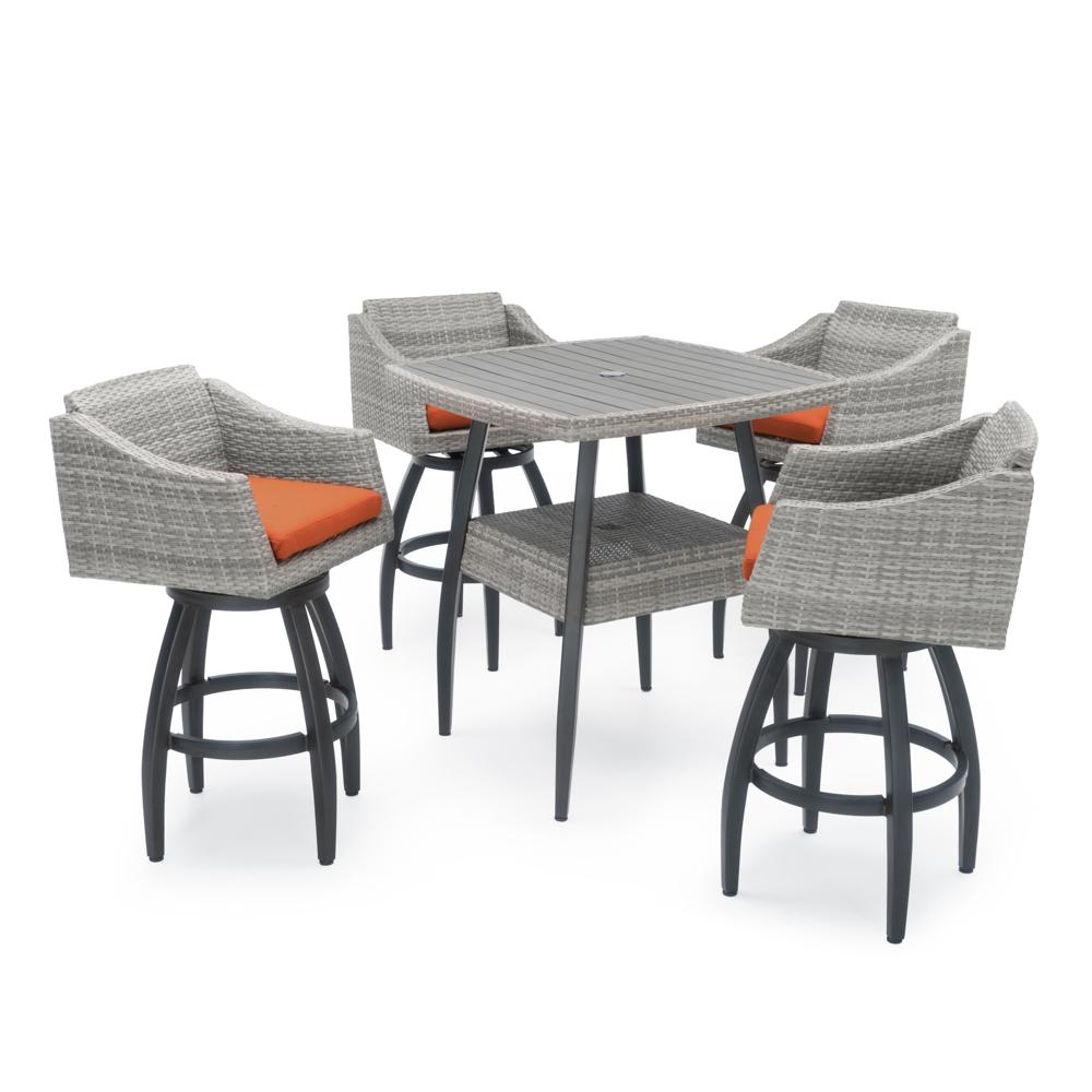 Cannes 5 Piece Sunbrella Outdoor Barstool Set