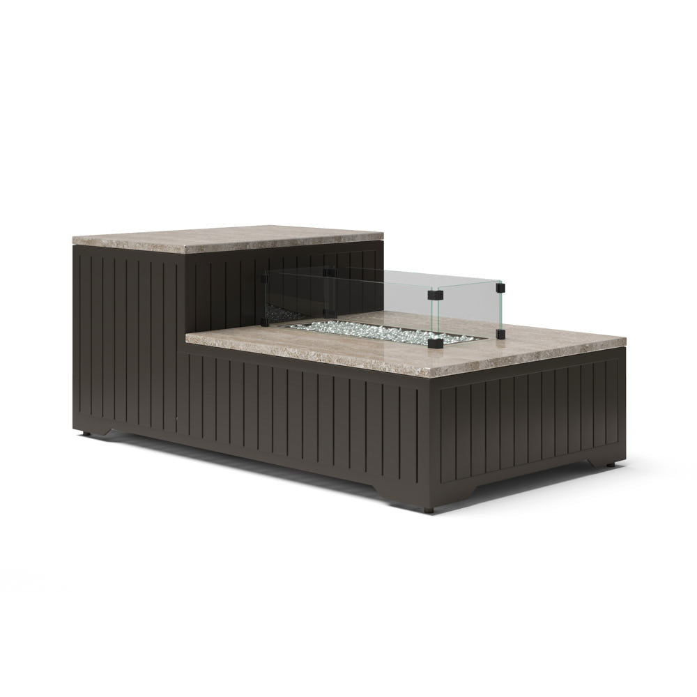 Portofino Comfort 56x31 Stone Fire Pit Table