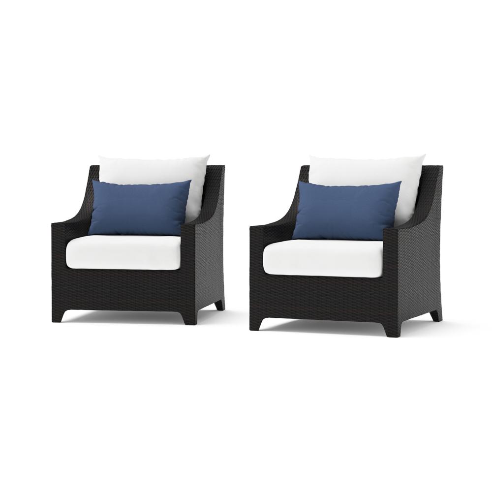 Deco Set of 2 Sunbrella Outdoor Club Chairs