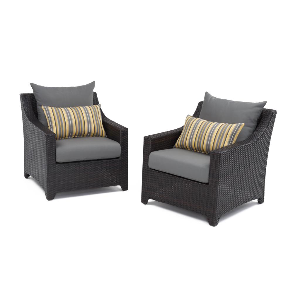 Deco Set of 2 Sunbrella Outdoor Club Chairs