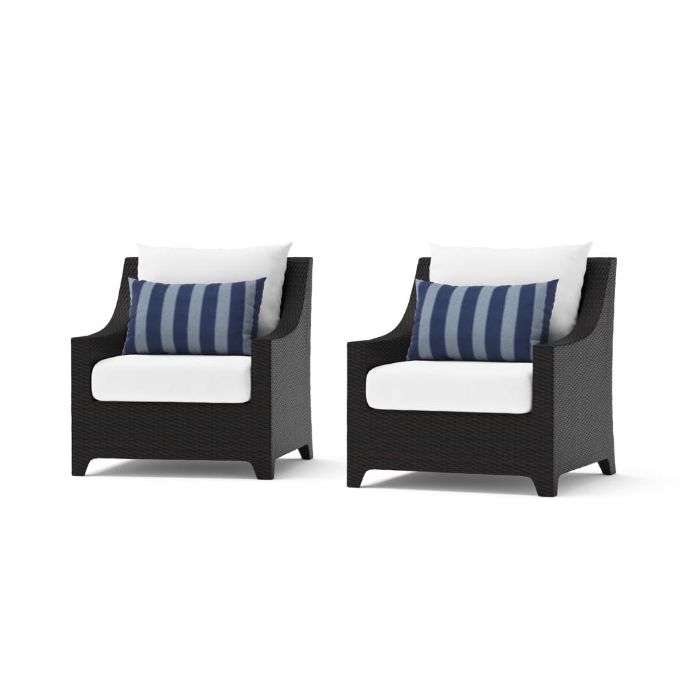 Deco Set of 2 Sunbrella Outdoor Club Chairs
