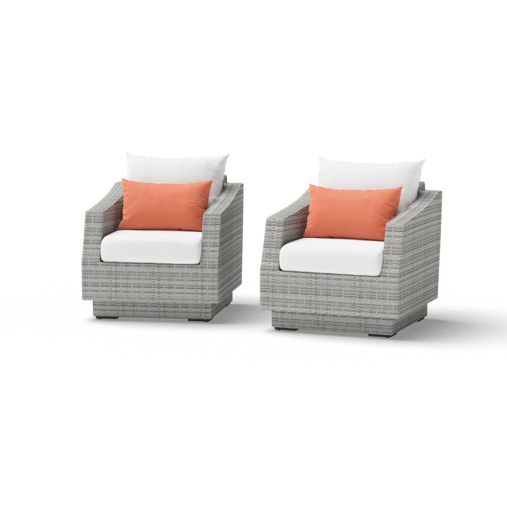 Cannes Set of 2 Sunbrella Outdoor Club Chairs