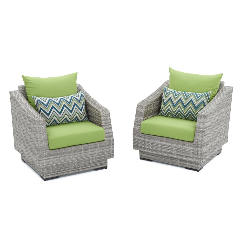 Cannes Set of 2 Sunbrella Outdoor Club Chairs