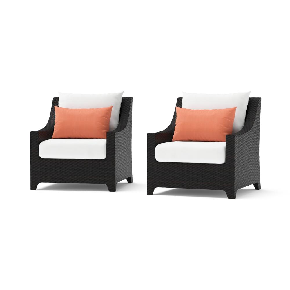 Deco Set of 2 Sunbrella Outdoor Club Chairs