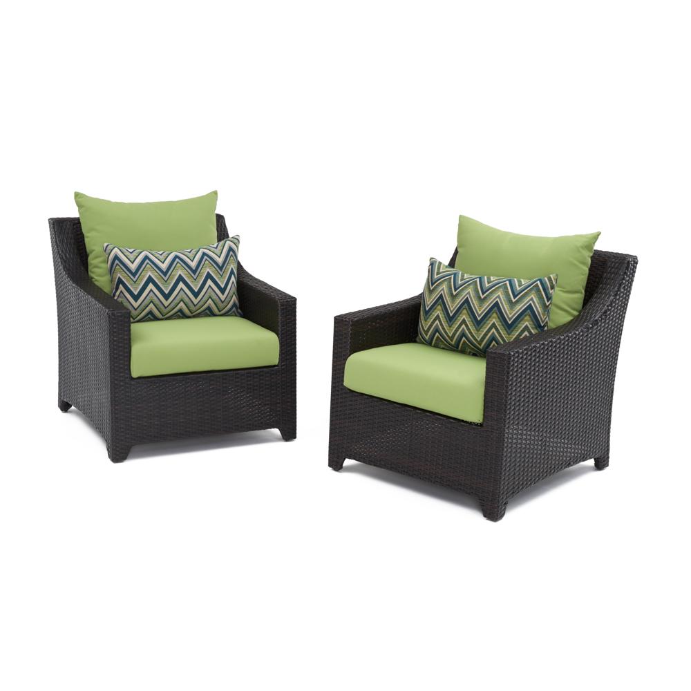 Deco Set of 2 Sunbrella Outdoor Club Chairs