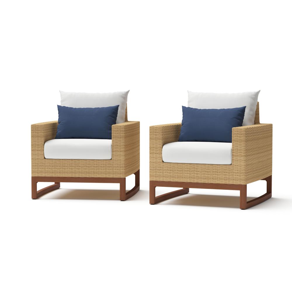 Mili Set of 2 Sunbrella Outdoor Club Chairs
