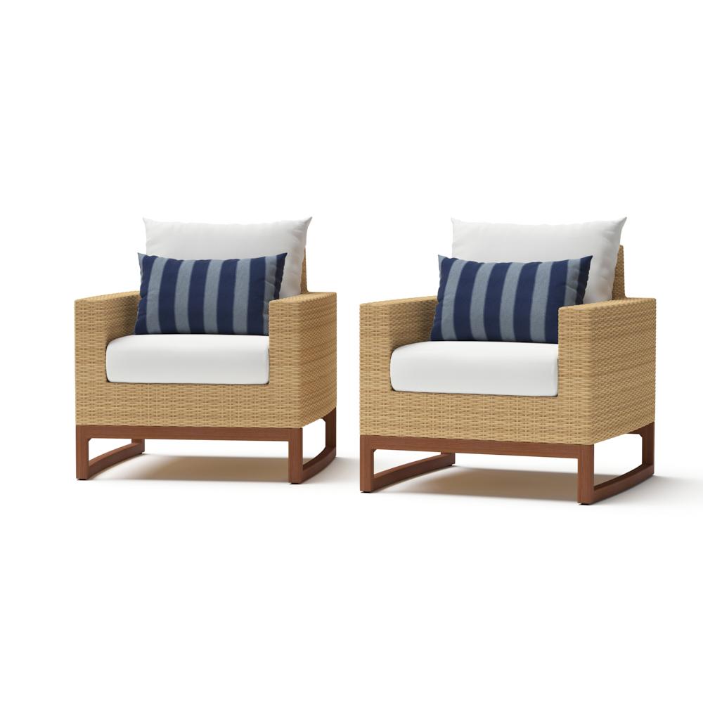 Mili Set of 2 Sunbrella Outdoor Club Chairs