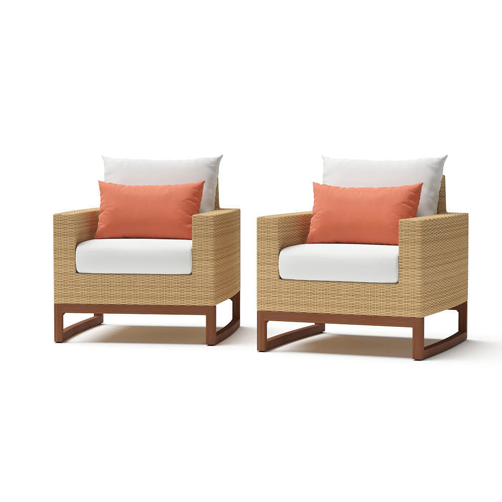 Mili Set of 2 Sunbrella Outdoor Club Chairs