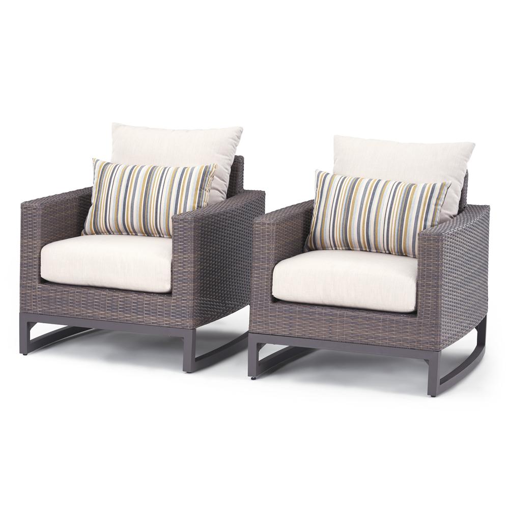 Milea Set of 2 Sunbrella Outdoor Club Chairs