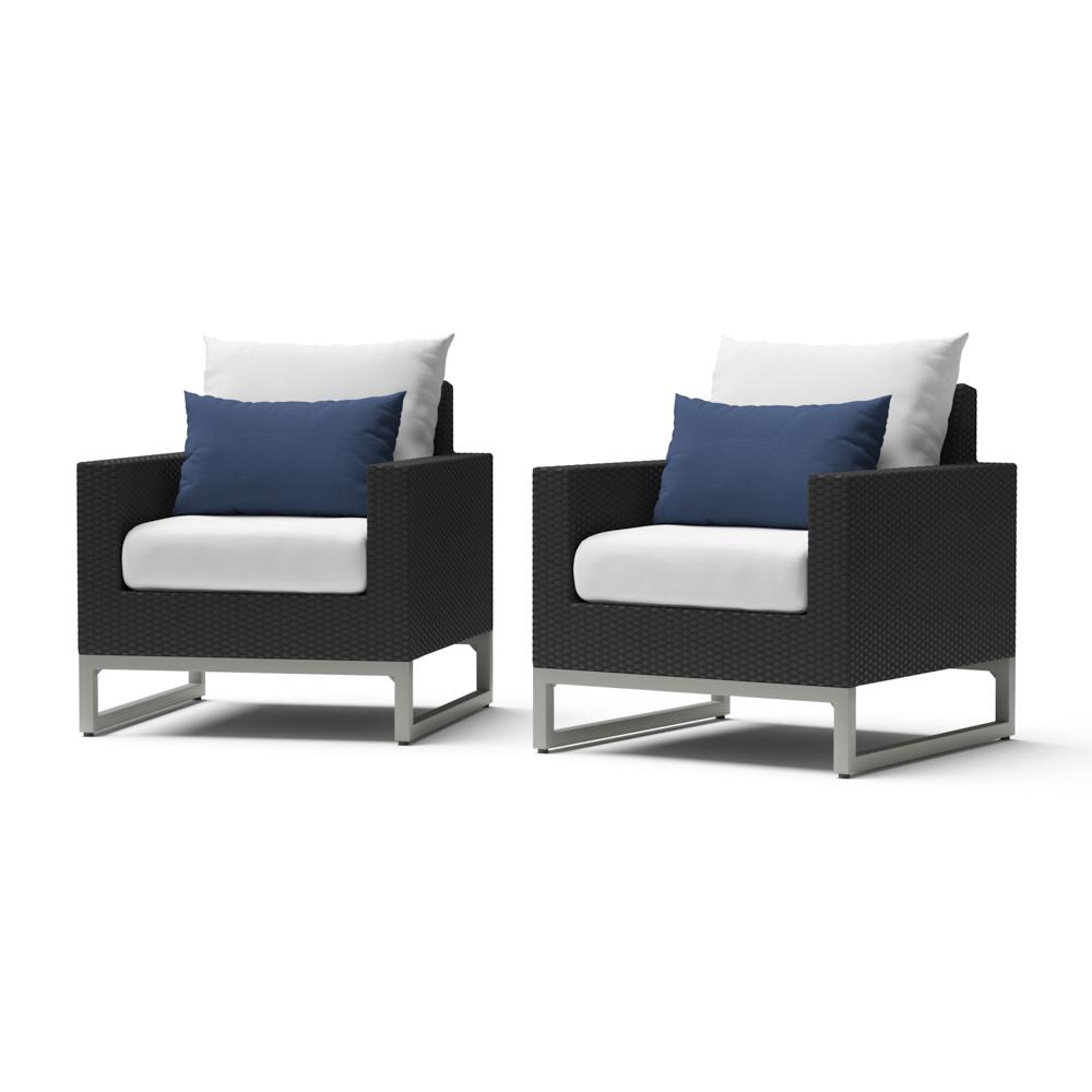 Milo Espresso Sunbrella Outdoor Club Chairs