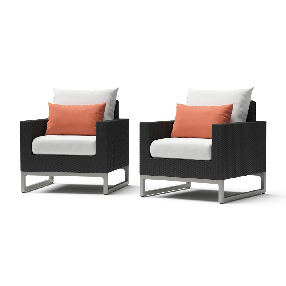 Milo Espresso Sunbrella Outdoor Club Chairs
