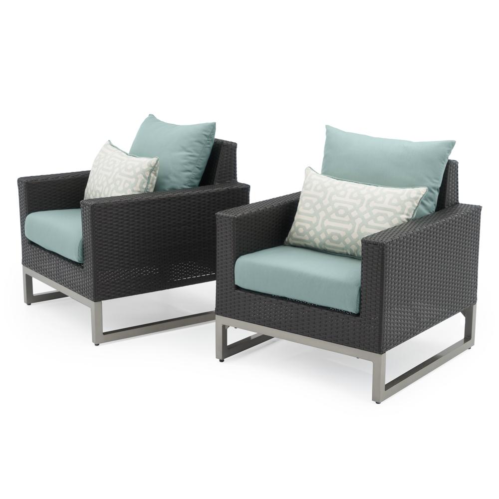 Milo Espresso Sunbrella Outdoor Club Chairs