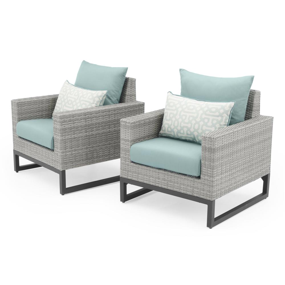 Milo Espresso Sunbrella Outdoor Club Chairs