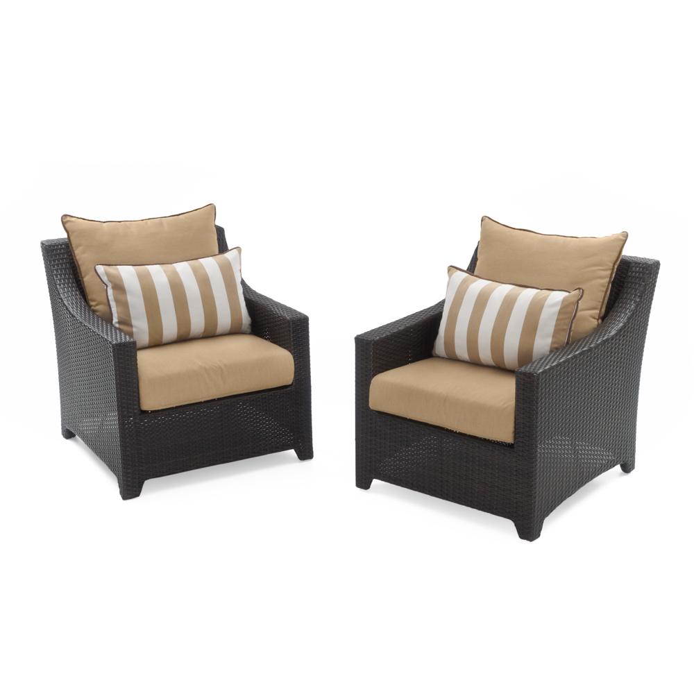 Deco Set of 2 Sunbrella Outdoor Club Chairs