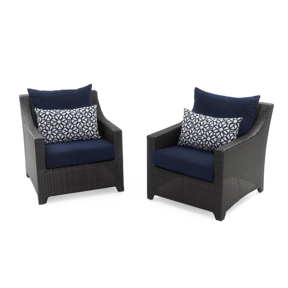 Deco Set of 2 Sunbrella Outdoor Club Chairs