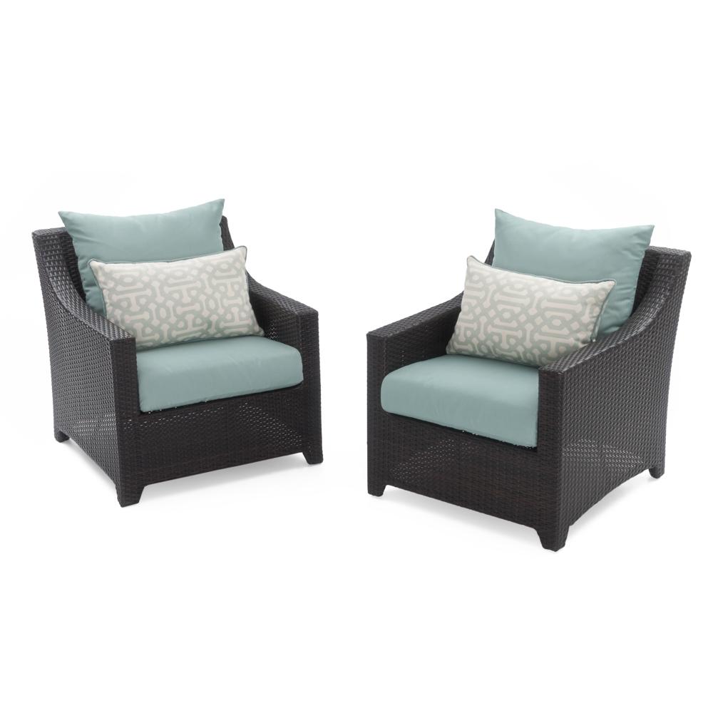 Deco Set of 2 Sunbrella Outdoor Club Chairs
