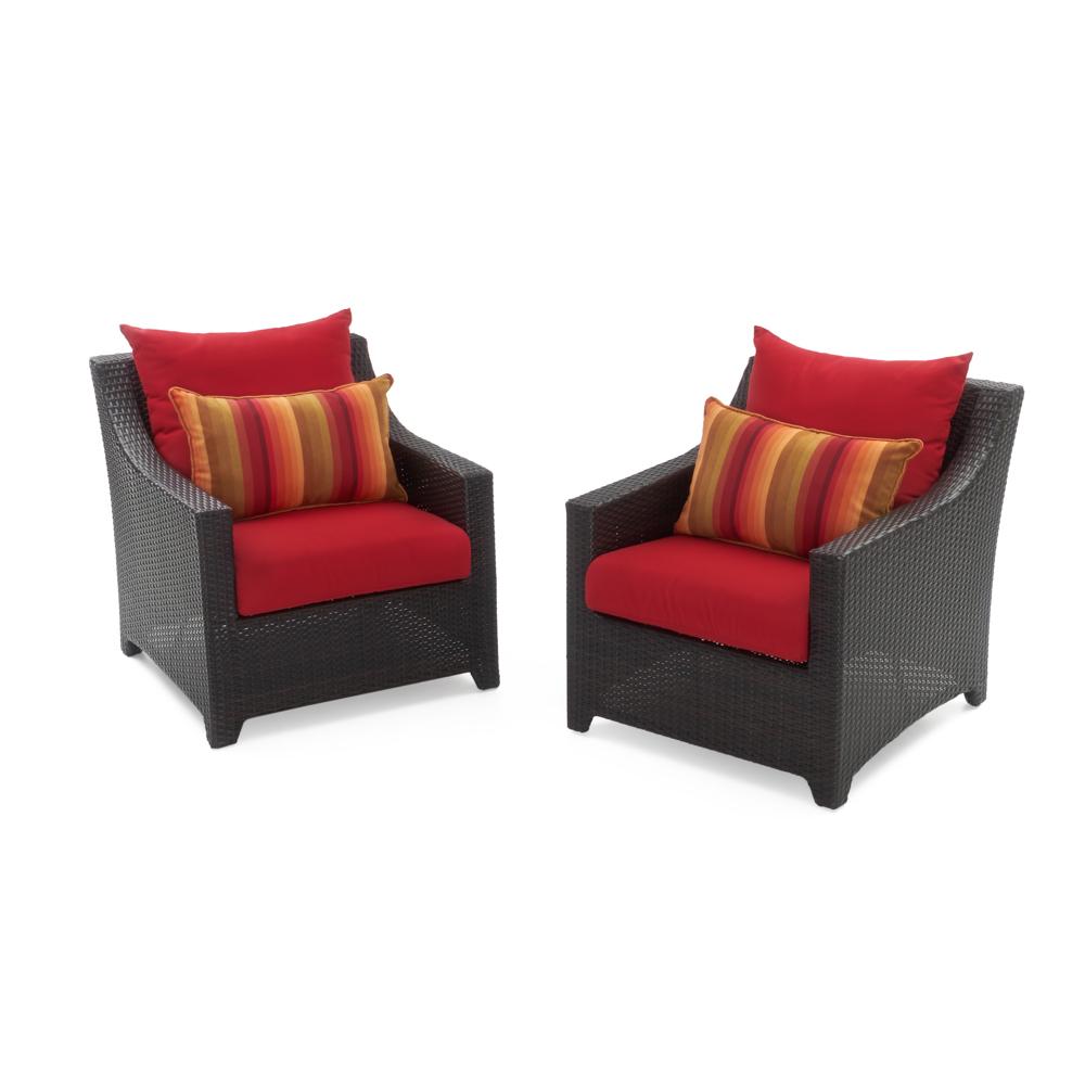 Deco Set of 2 Sunbrella Outdoor Club Chairs