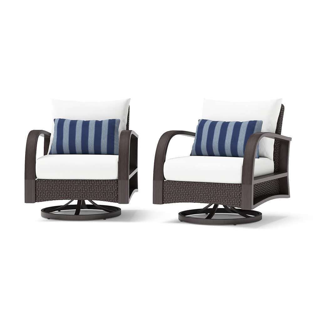 Barcelo Set of 2 Sunbrella Outdoor Motion Club Chairs