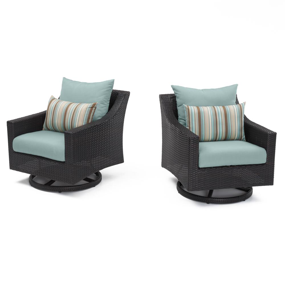 Deco Set of 2 Sunbrella Outdoor Motion Club Chairs
