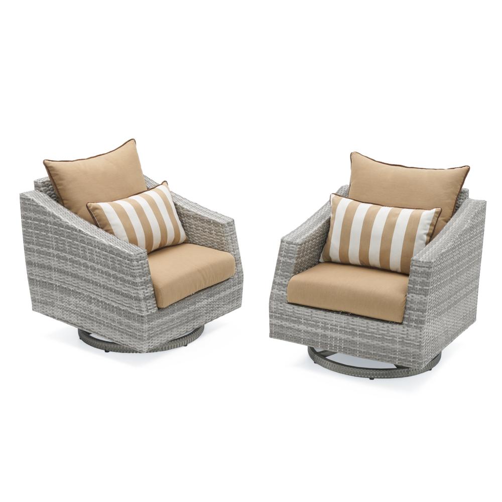 Cannes Set of 2 Sunbrella Outdoor Motion Club Chairs